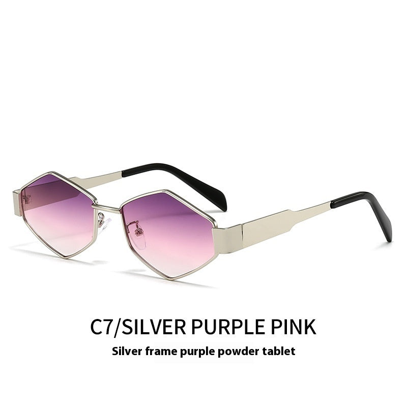 Geometric Polygon Metal Sunglasses – Modern Fashion Edition