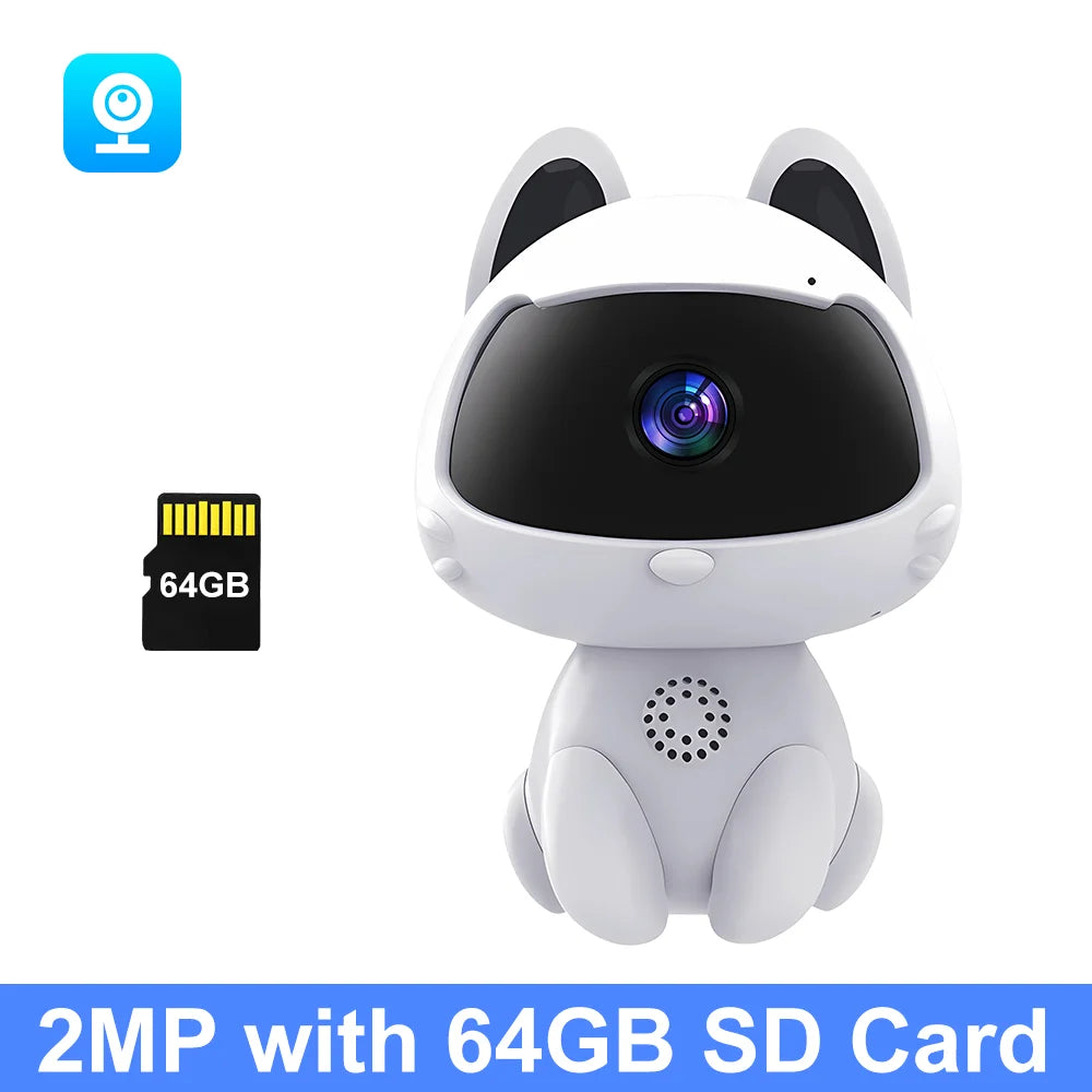 Smart Indoor WiFi Camera for Baby & Pets – Two-Way Audio & Motion Tracking