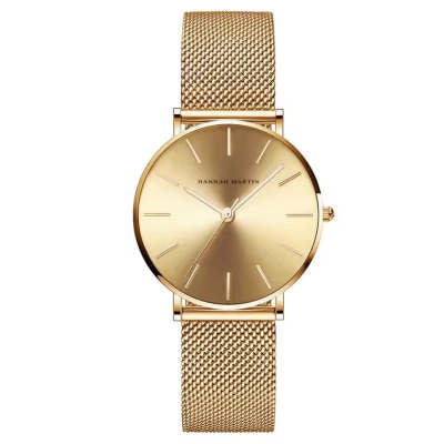 Rose Gold Minimalist Mesh Watch – Waterproof Women’s Quartz