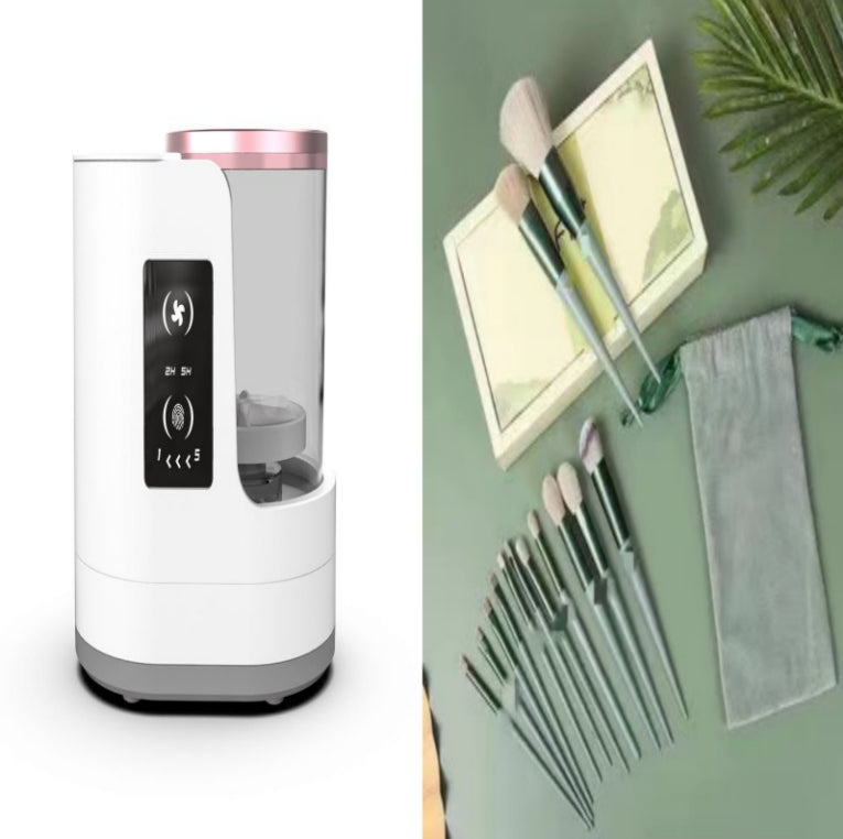 Automatic Makeup Brush Cleaner & Dryer – Rechargeable UV Disinfection