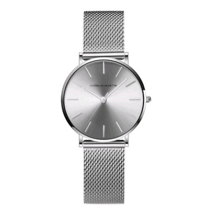 Rose Gold Minimalist Mesh Watch – Waterproof Women’s Quartz