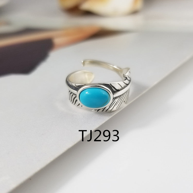 Vintage Feather Ring – 925 Sterling Silver