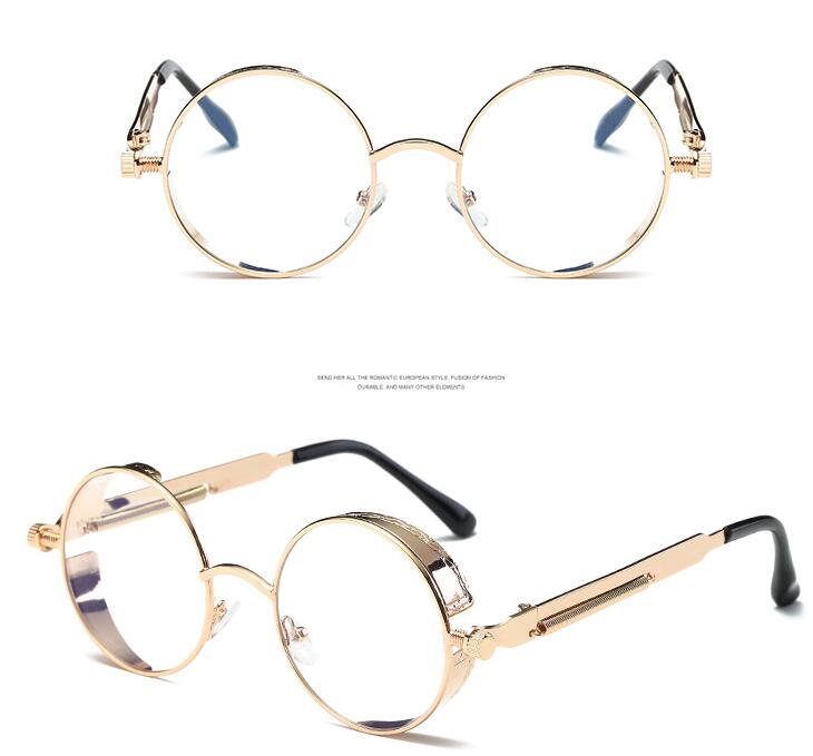 Steampunk Round Metal Sunglasses UV400 – Unisex Vintage Style