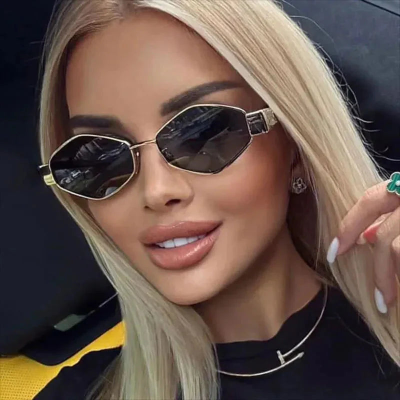 Geometric Polygon Metal Sunglasses – Modern Fashion Edition