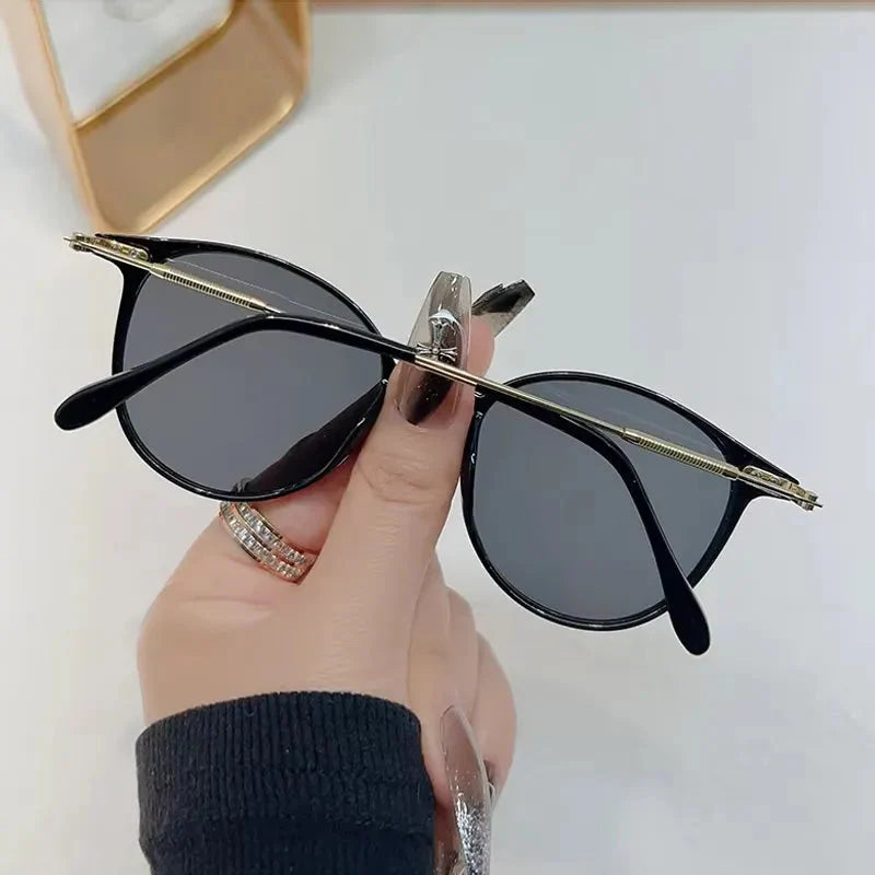 Chic Retro Round Sunglasses – UV Protection Women’s Fashion Shades