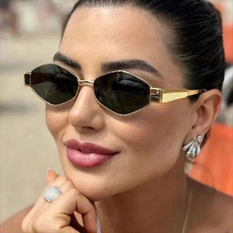 Geometric Polygon Metal Sunglasses – Modern Fashion Edition