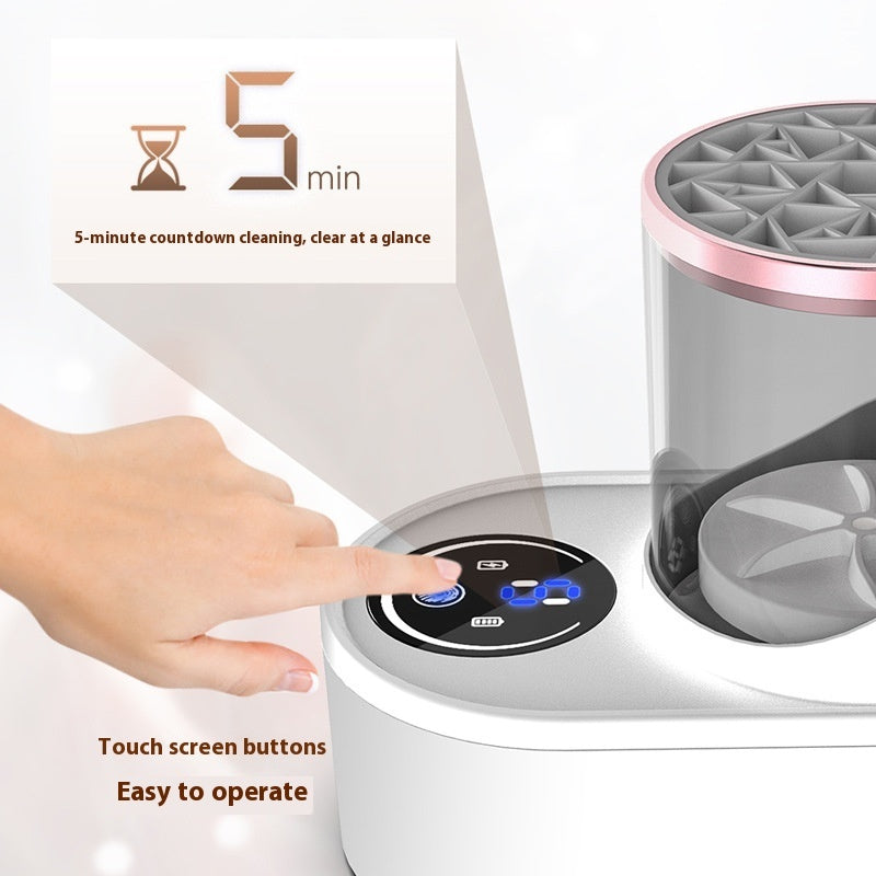 Automatic Makeup Brush Cleaner & Dryer – Rechargeable UV Disinfection