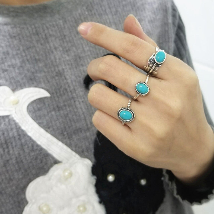 Vintage Feather Ring – 925 Sterling Silver