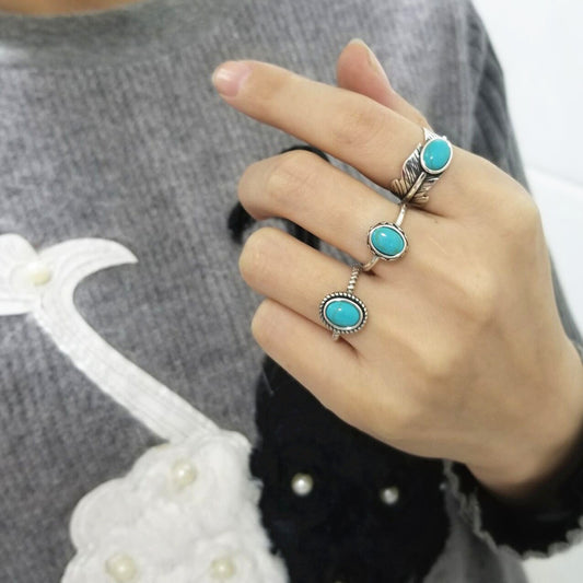 Vintage Feather Ring – 925 Sterling Silver