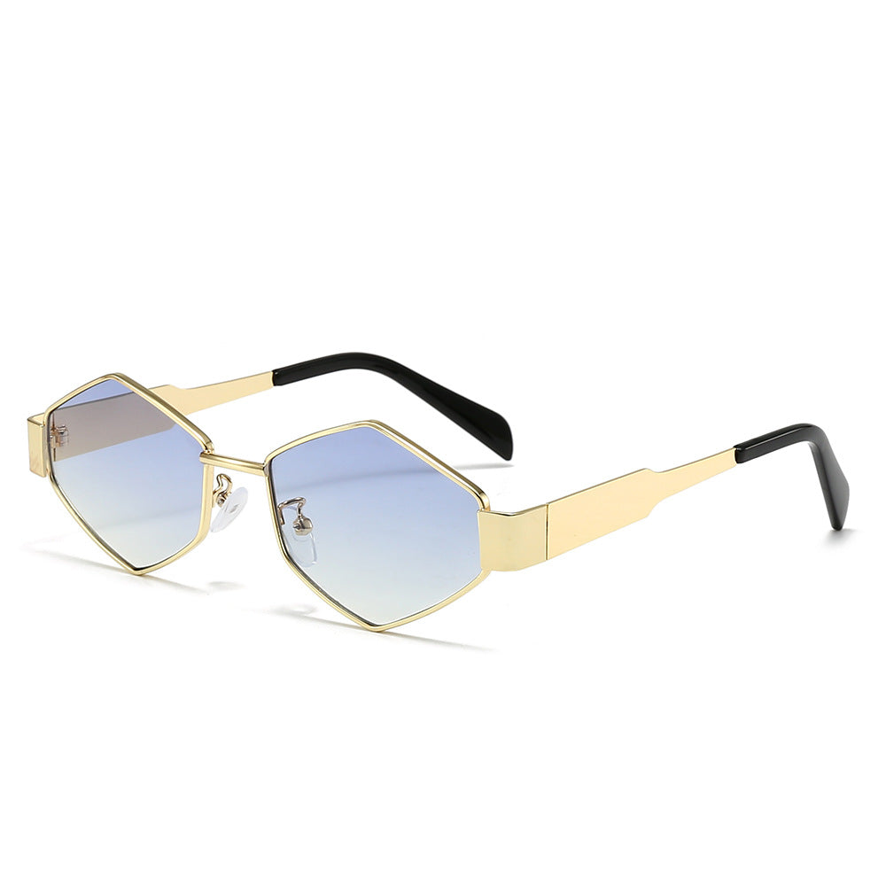 Geometric Polygon Metal Sunglasses – Modern Fashion Edition