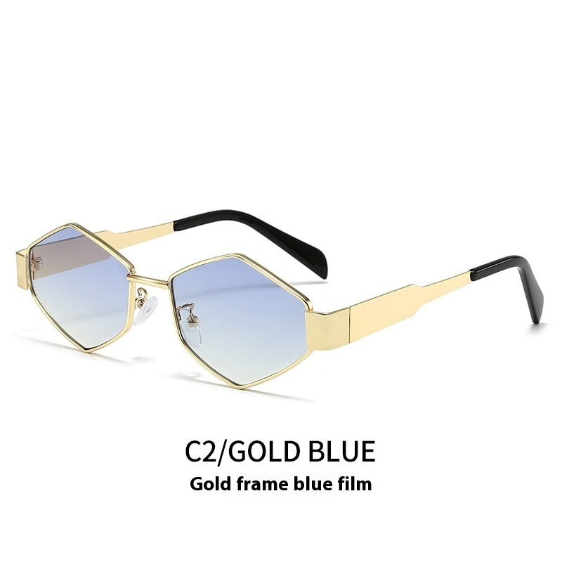 Geometric Polygon Metal Sunglasses – Modern Fashion Edition
