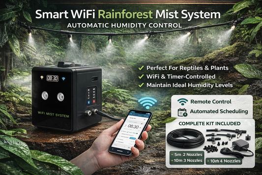 Smart WiFi Rainforest Mist System – Automatic Terrarium & Reptile Humidifier
