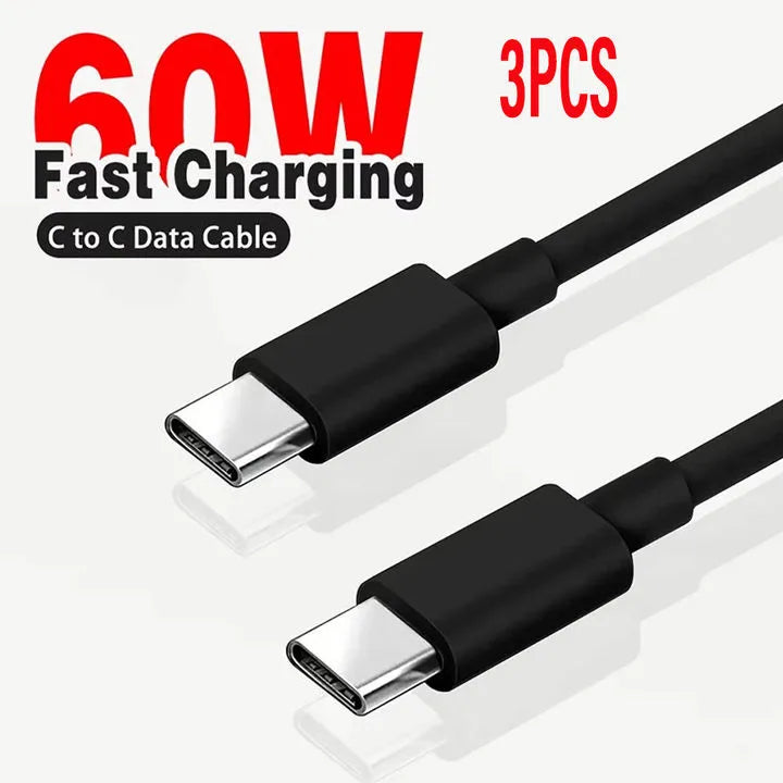 VIKEFON 60W USB-C to USB-C Fast Charging Cable (PD, 1m)