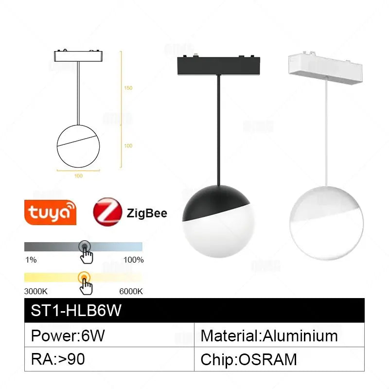 48V Magnetic Track Light System – Ultra Thin 6mm – Tuya Smart Dimming