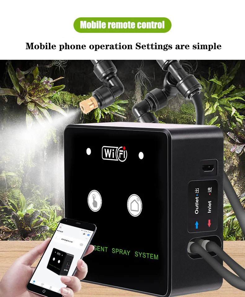 Smart WiFi Rainforest Mist System – Automatic Terrarium & Reptile Humidifier