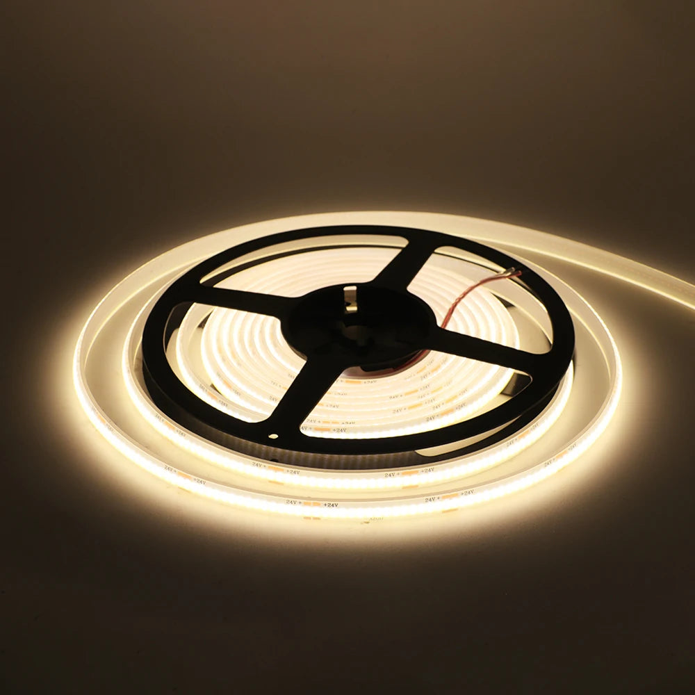 COB LED Strip Light 12V/24V – Waterproof IP68 – 320 LEDs/m High Density
