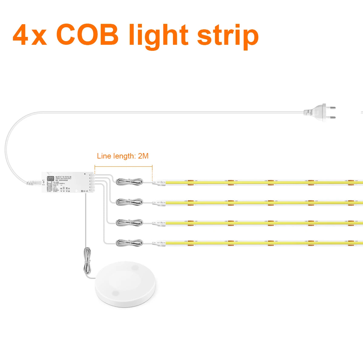 Invisible Touch LED Strip Light – 12V Smart Motion Sensor