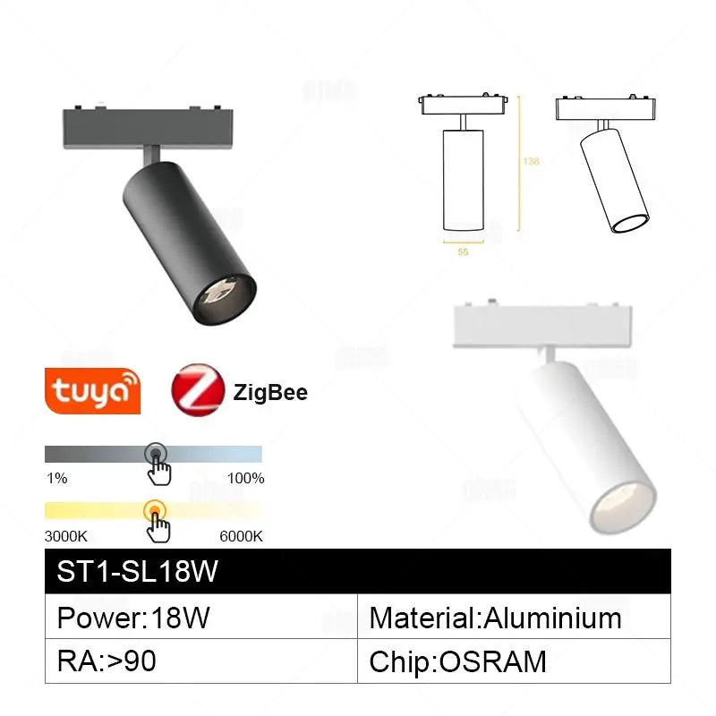 48V Magnetic Track Light System – Ultra Thin 6mm – Tuya Smart Dimming