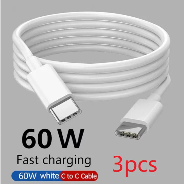 VIKEFON 60W USB-C to USB-C Fast Charging Cable (PD, 1m)