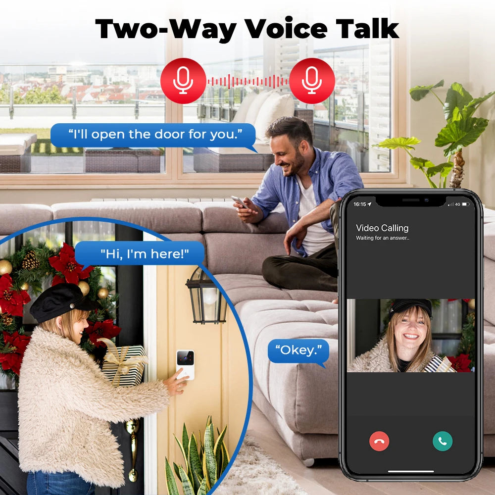 Smart Wi-Fi Video Doorbell Camera – See Who’s at Your Door, Anytime