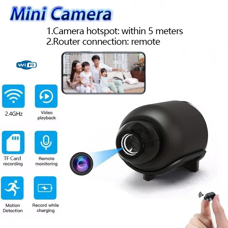 Mini WiFi Camera 1080P HD | Night Vision | Motion Detection | Portable Security Cam