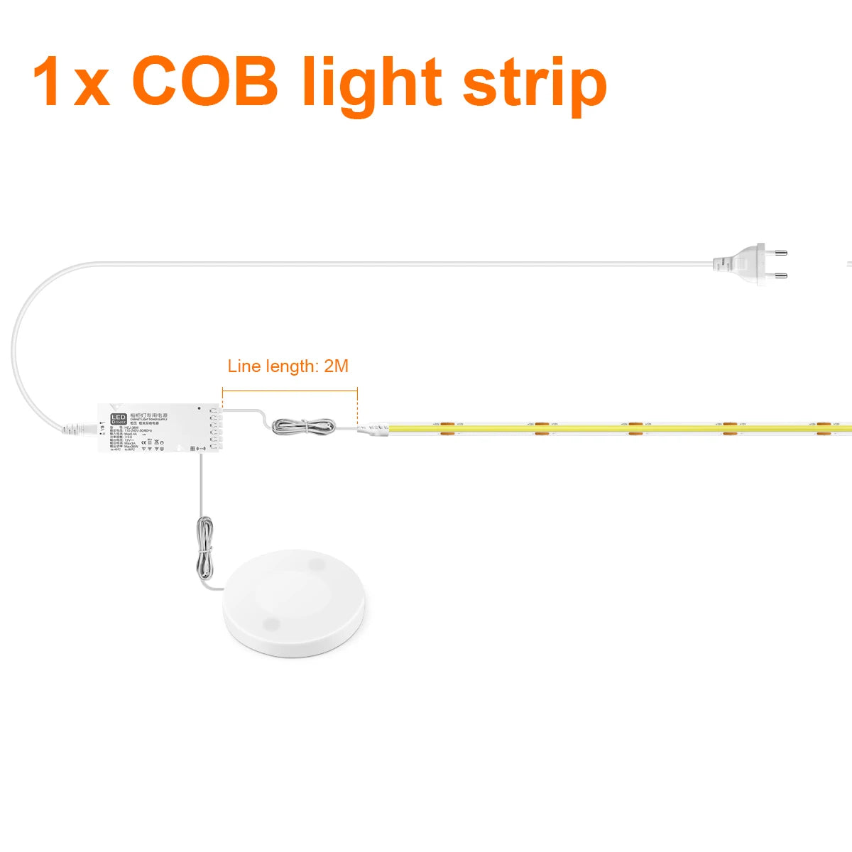 Invisible Touch LED Strip Light – 12V Smart Motion Sensor