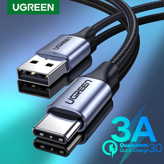 UGREEN 3A USB-C to USB-C Fast Charging Cable – Durable, Safe & High-Speed Data