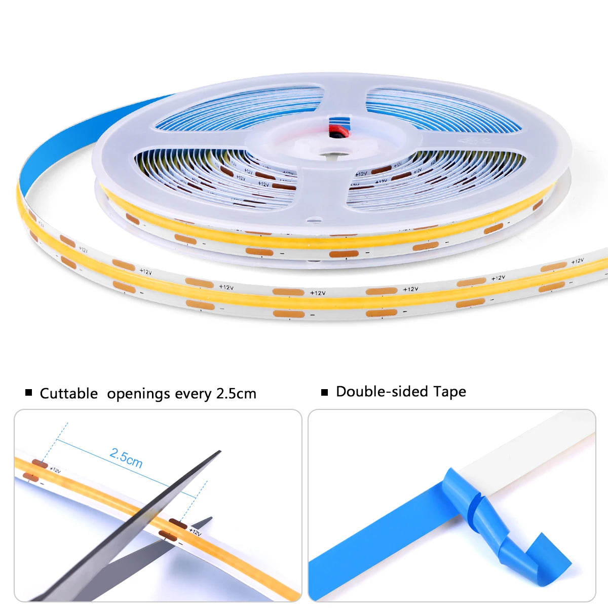 Invisible Touch LED Strip Light – 12V Smart Motion Sensor