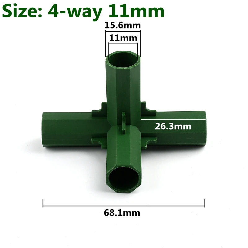 Modular Garden Frame Connectors – Greenhouse & Plant Support Joints (8–20mm)