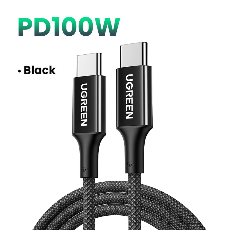 UGREEN 100W USB-C to USB-C Fast Charging Cable (PD 5A, E-Marker)MacBook iPhone17 16 iPad Samsung