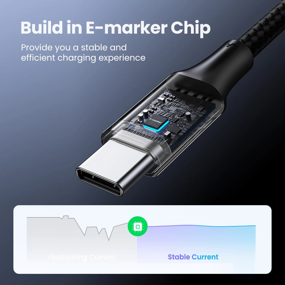 UGREEN 100W USB-C to USB-C Fast Charging Cable (PD 5A, E-Marker)MacBook iPhone17 16 iPad Samsung