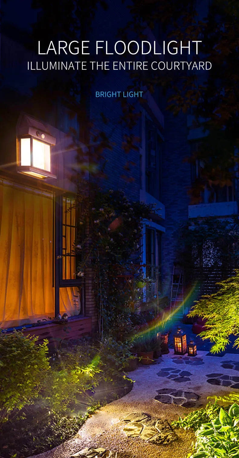 Solar Wall Lantern – Waterproof LED Outdoor Garden Light