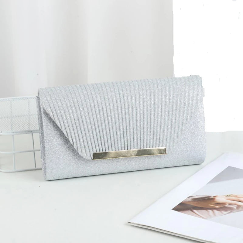Elegant Evening Clutch Bag with Chain – Wedding & Party Handbag
