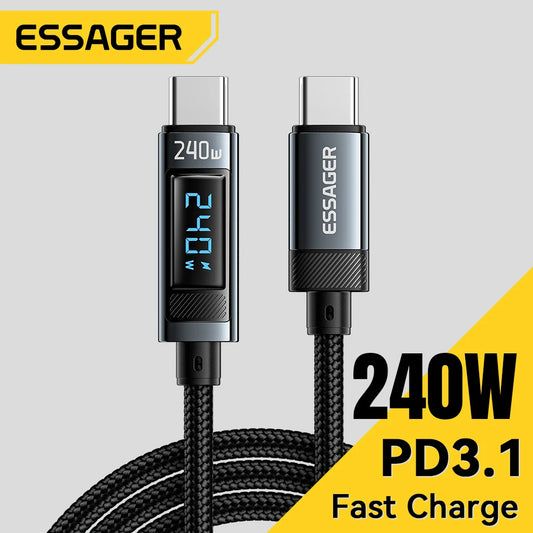 Ultra-Fast 240W USB-C Cable — Power Delivery 3.1 for Laptops & Phones