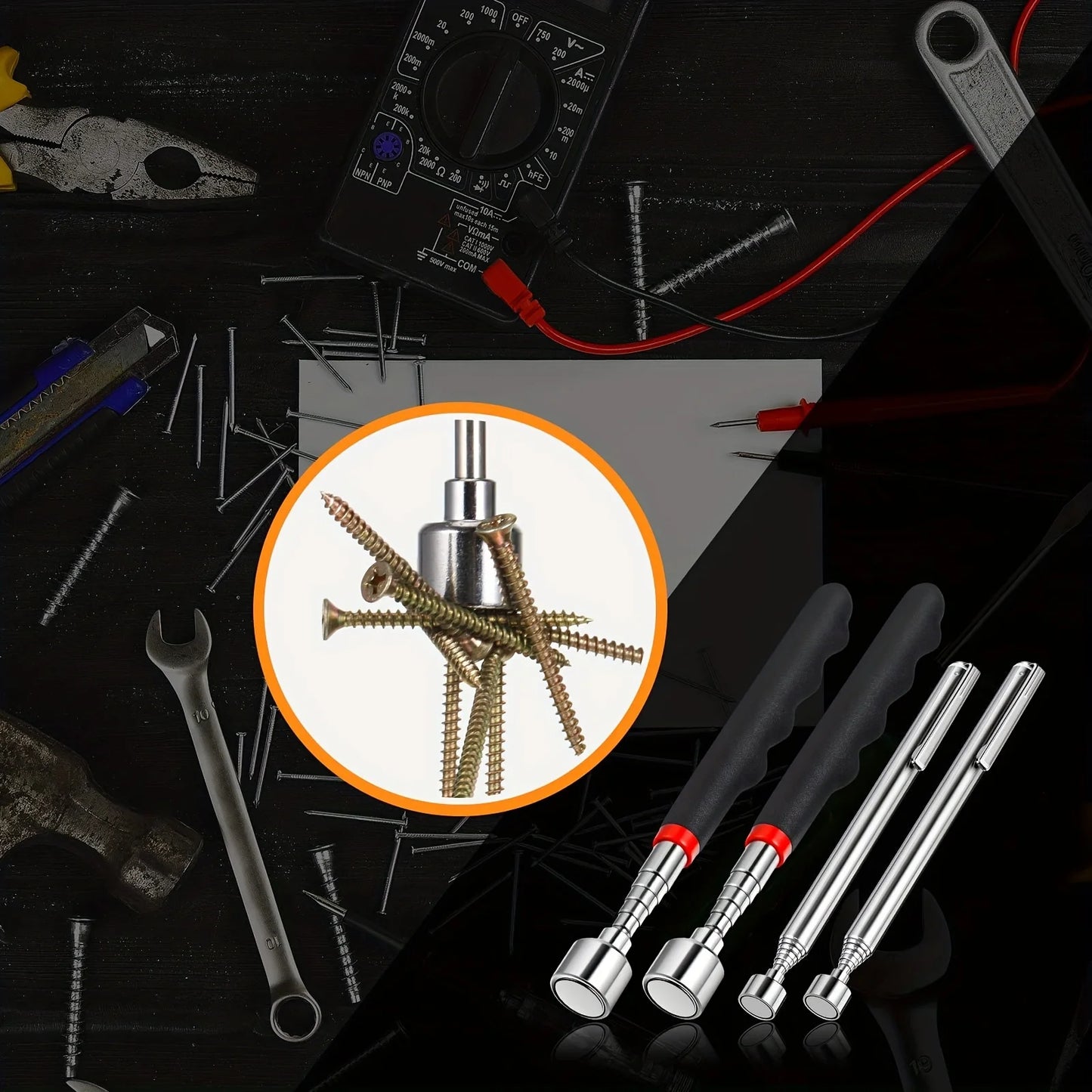 Telescopic Magnetic Pickup Tool – Reach Screws & Metal Parts Easily
