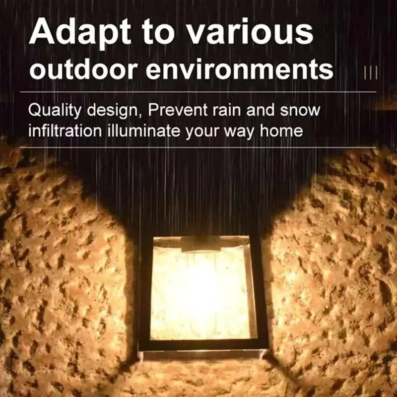 Solar Wall Lantern – Waterproof LED Outdoor Garden Light