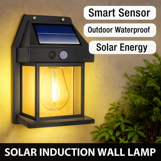 Solar Wall Lantern – Waterproof LED Outdoor Garden Light