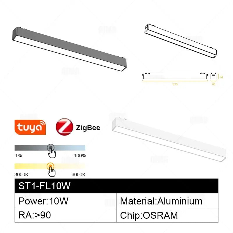 48V Magnetic Track Light System – Ultra Thin 6mm – Tuya Smart Dimming