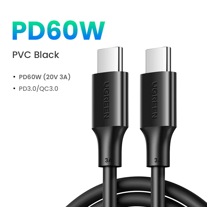UGREEN 100W USB-C to USB-C Fast Charging Cable (PD 5A, E-Marker)MacBook iPhone17 16 iPad Samsung