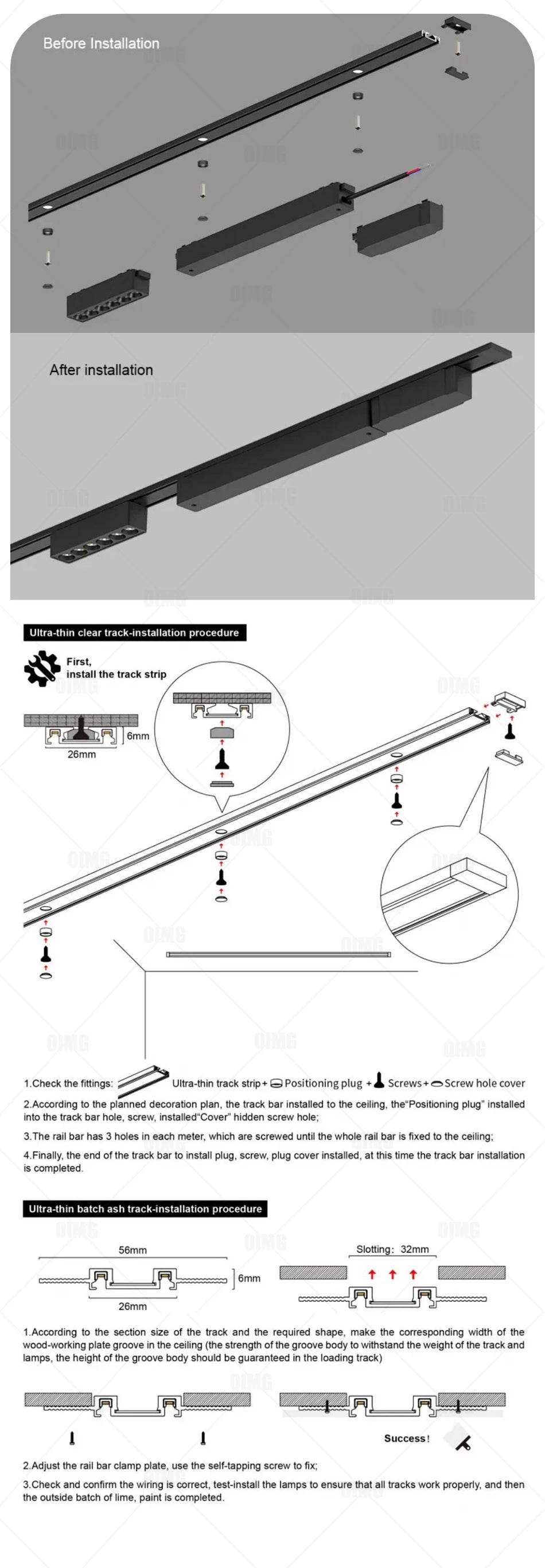 48V Magnetic Track Light System – Ultra Thin 6mm – Tuya Smart Dimming