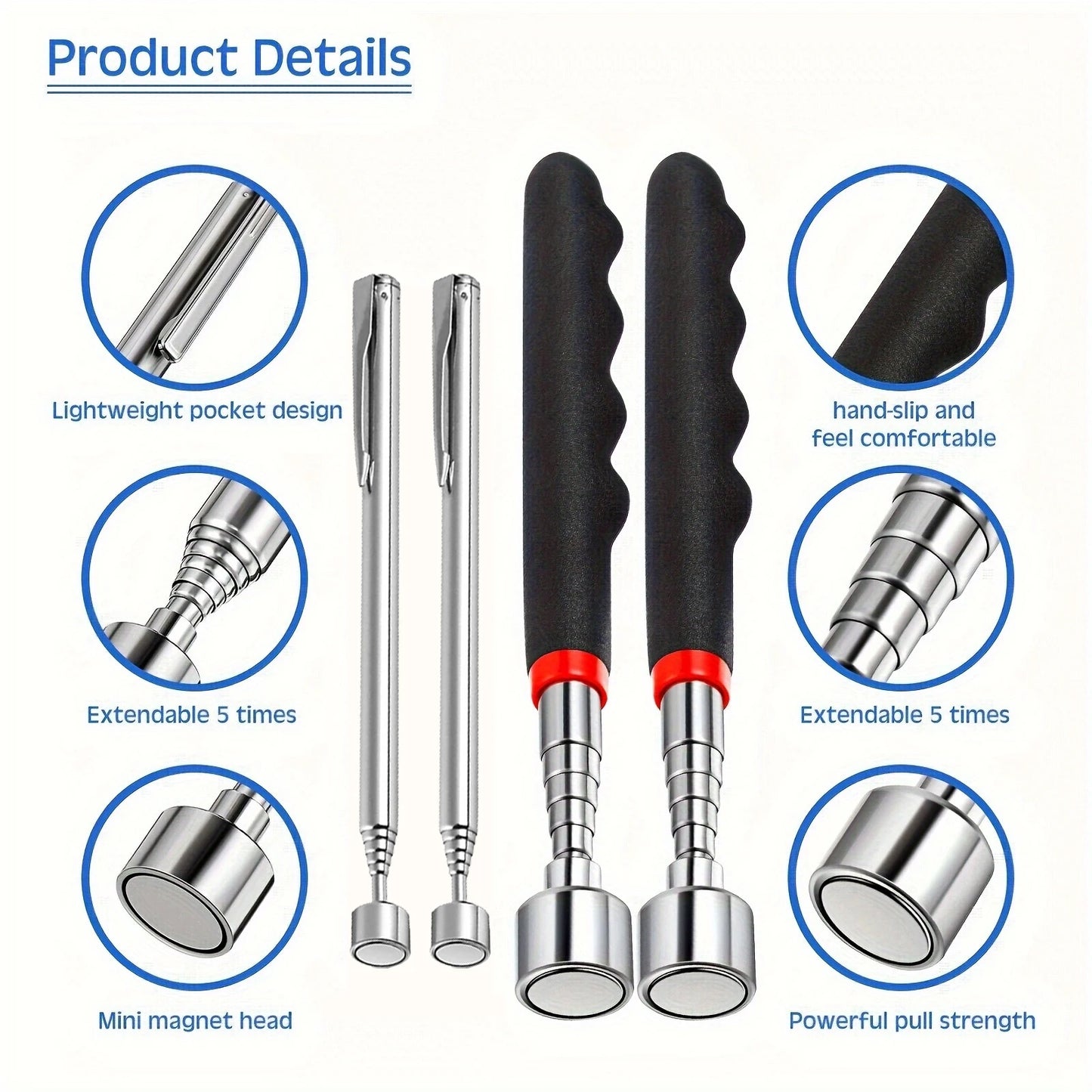 Telescopic Magnetic Pickup Tool – Reach Screws & Metal Parts Easily