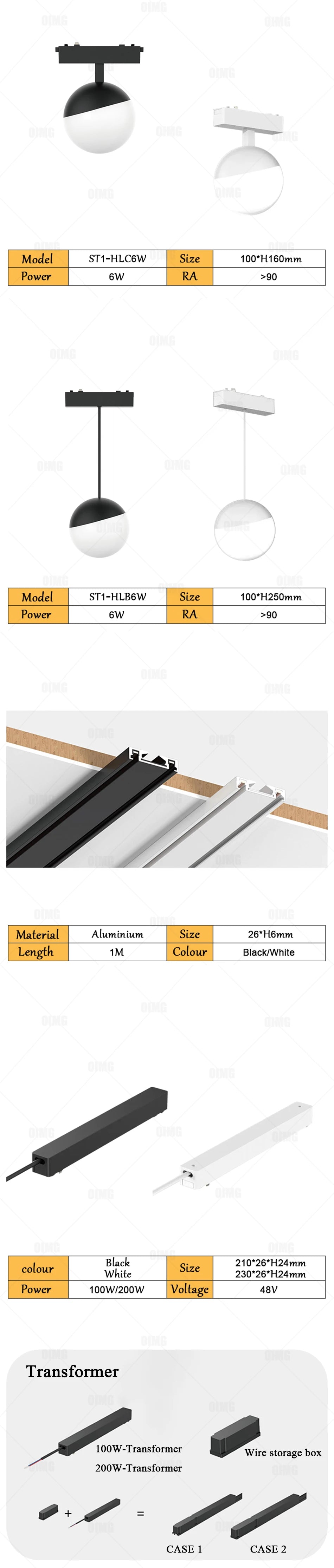 48V Magnetic Track Light System – Ultra Thin 6mm – Tuya Smart Dimming