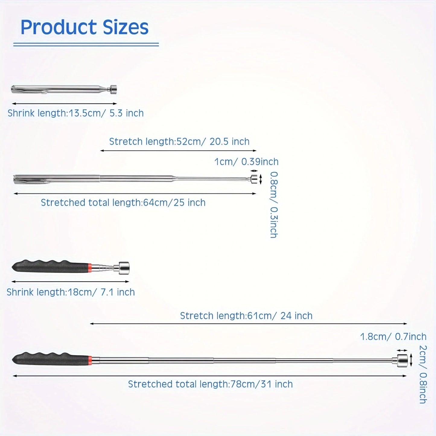 Telescopic Magnetic Pickup Tool – Reach Screws & Metal Parts Easily