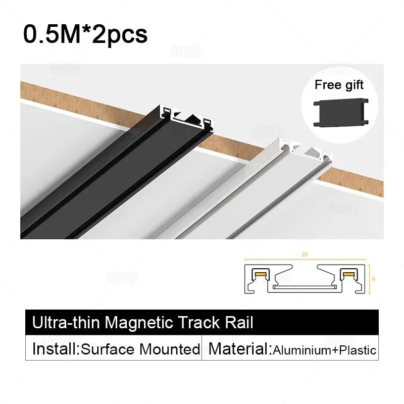 48V Magnetic Track Light System – Ultra Thin 6mm – Tuya Smart Dimming