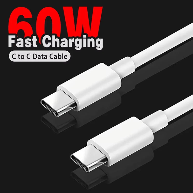 VIKEFON 60W USB-C to USB-C Fast Charging Cable (PD, 1m)