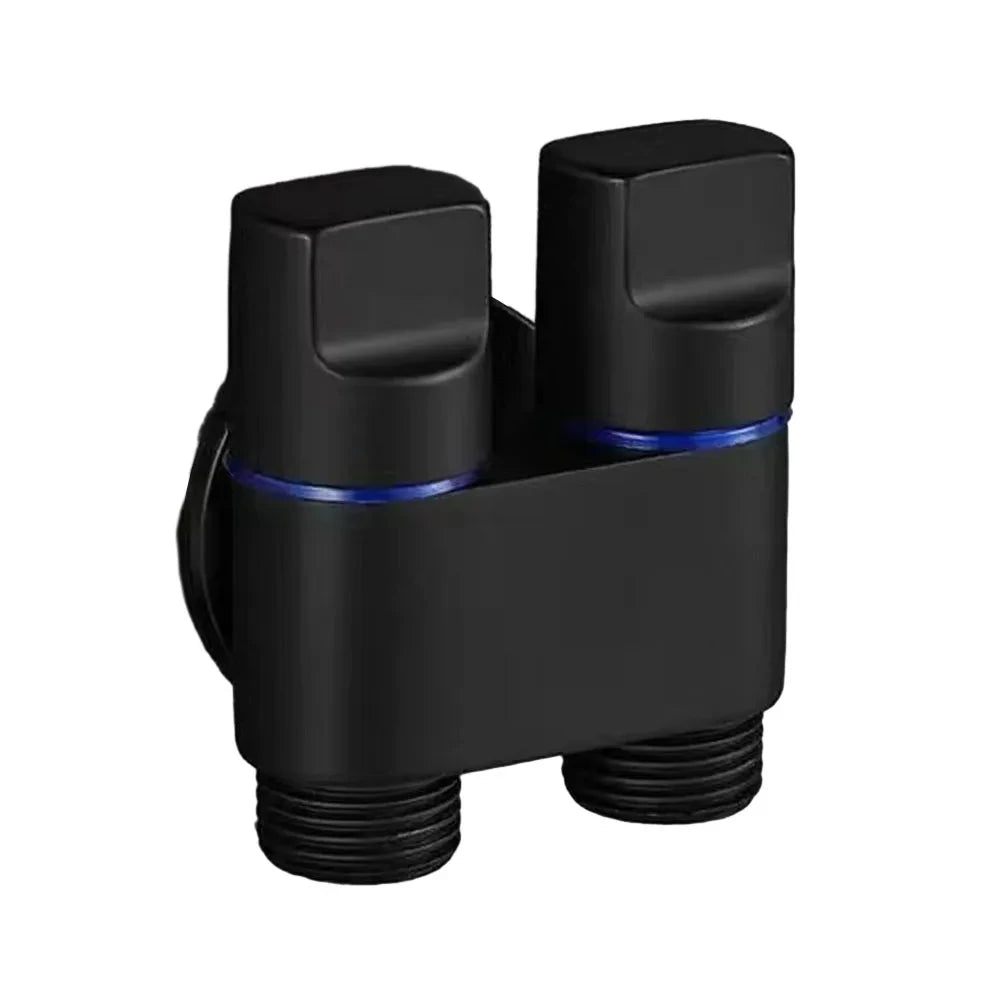 Stainless Steel Dual Outlet Angle Valve – High Flow Bathroom & Laundry Control