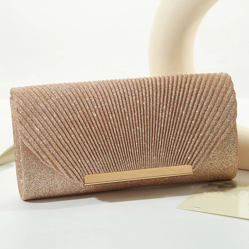 Elegant Evening Clutch Bag with Chain – Wedding & Party Handbag