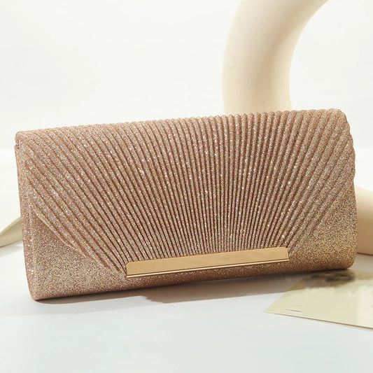 Elegant Evening Clutch Bag with Chain – Wedding & Party Handbag