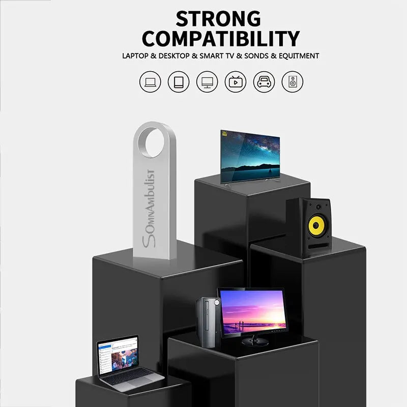 USB Flash Drive Metal – High-Speed Portable Storage (16GB–128GB)