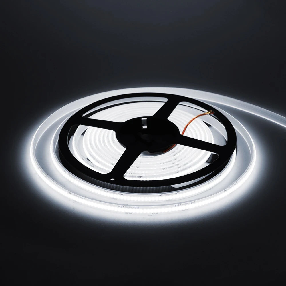 COB LED Strip Light 12V/24V – Waterproof IP68 – 320 LEDs/m High Density